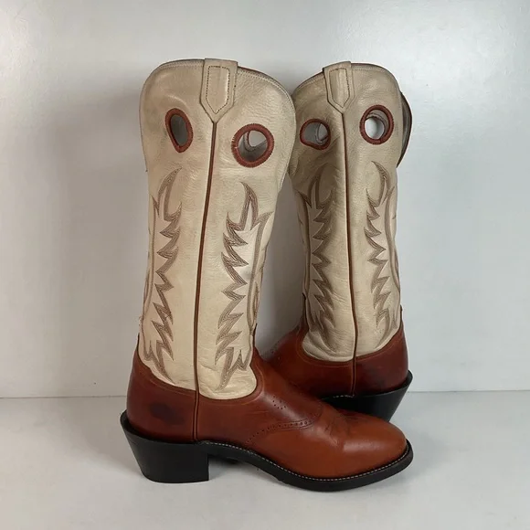 Tony Lama Buckaroo Cowboy Boots 12 D USA Made Sunset Renegade